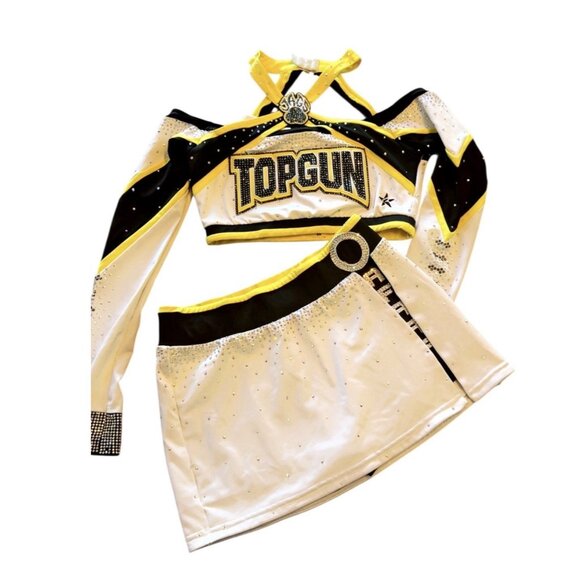 Rebel Athletics Top Gun Allstars 2-Piece Cheerleading Uniform - Adult Small - Picture 1 of 16
